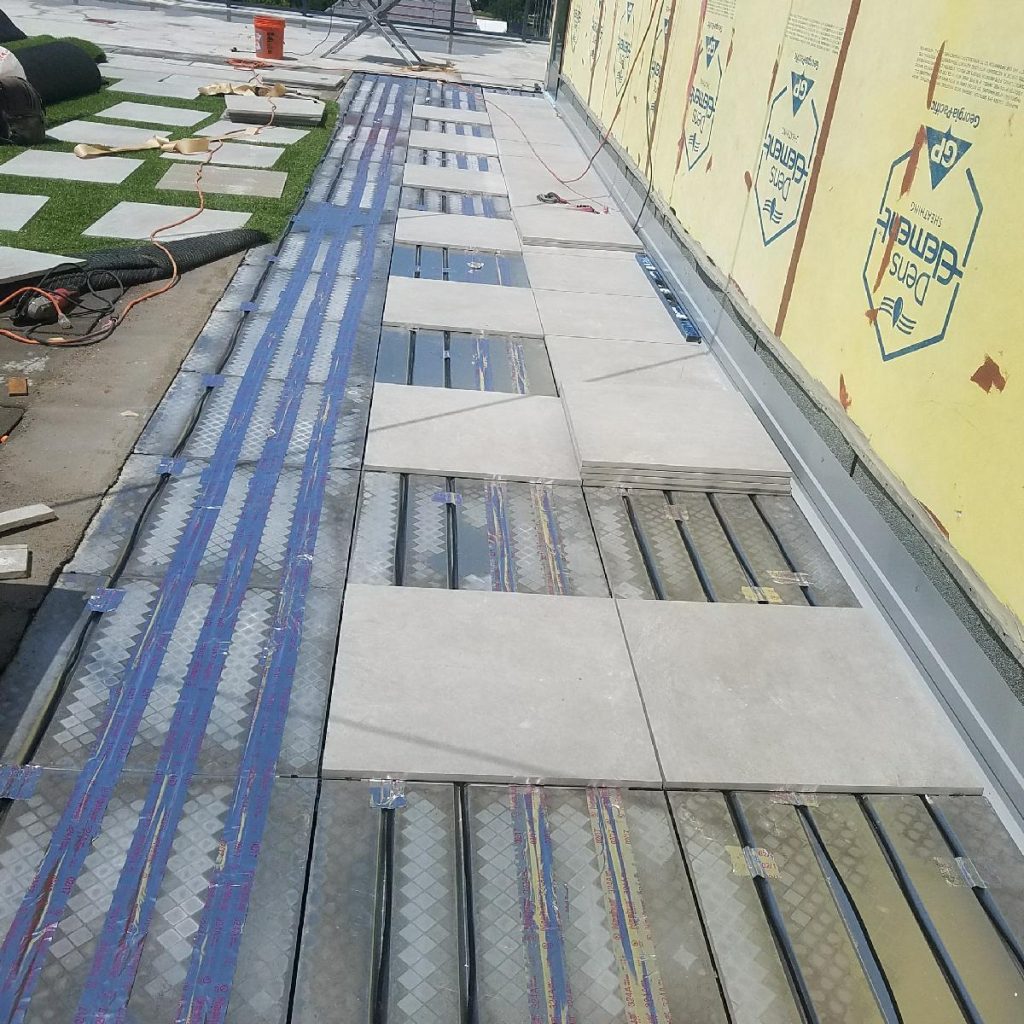 Pedestal Paver Snow Melting