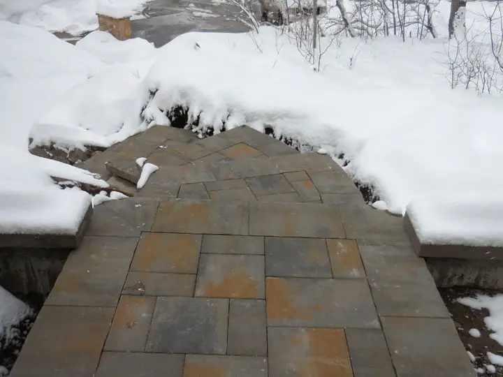 Heated Paver Stairs and Porch for snow melting